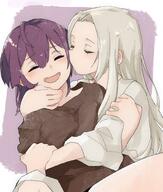 2girls blush blushing hug hugging kiss kissing yuri // 1700x2000 // 4.8MB